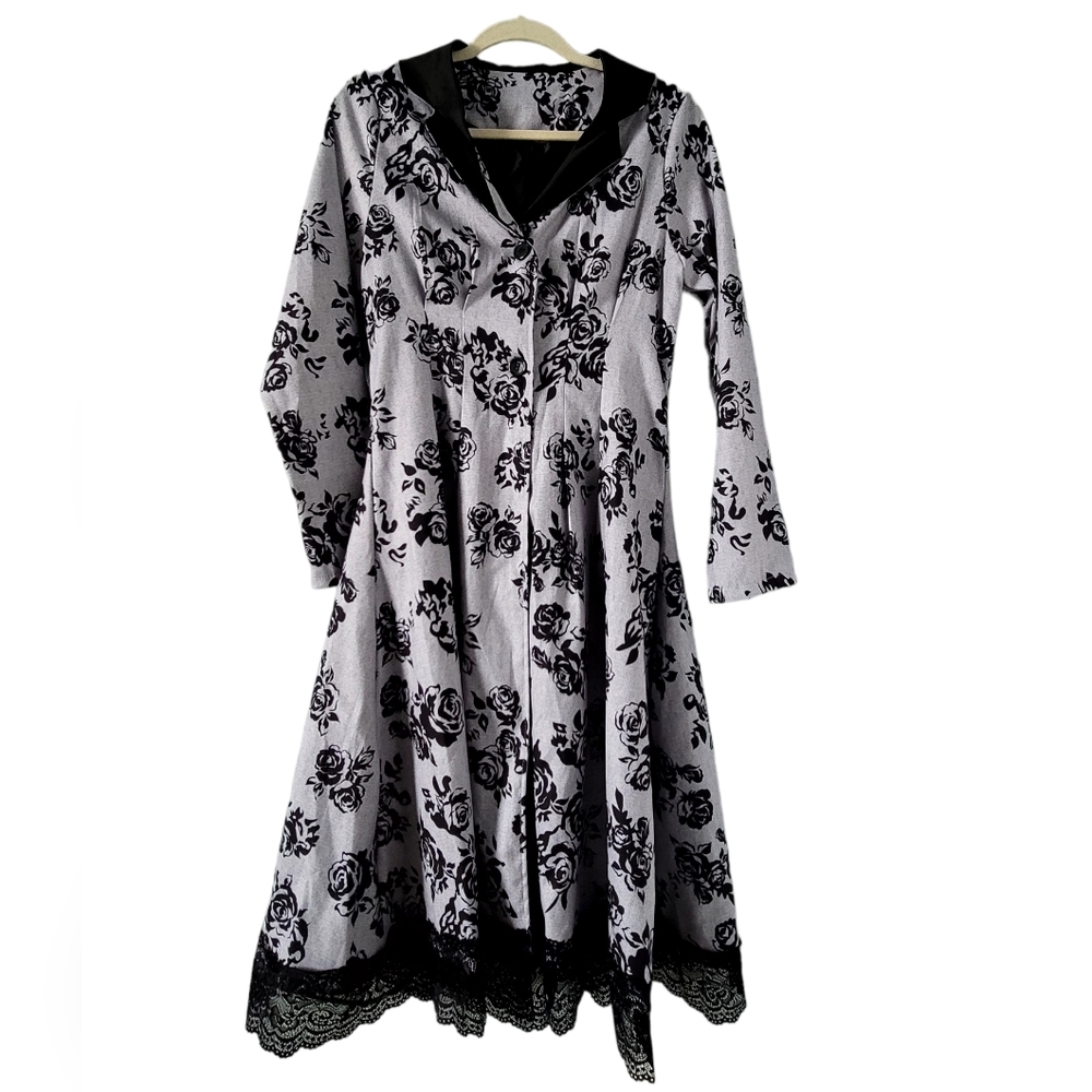 Floral trench coat